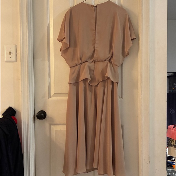 Vintage Darcy Elegant Tan Women's Dress - Picture 10 of 14